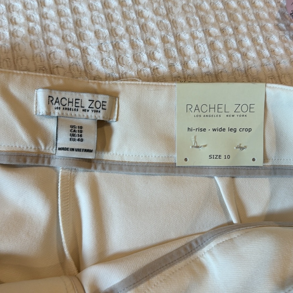 Cream High Rise Crop Pant - Picture 4 of 10
